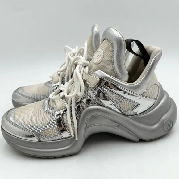 Louis Vuitton Archlight Metallic Sneakers Shoes - Picture 6 of 12